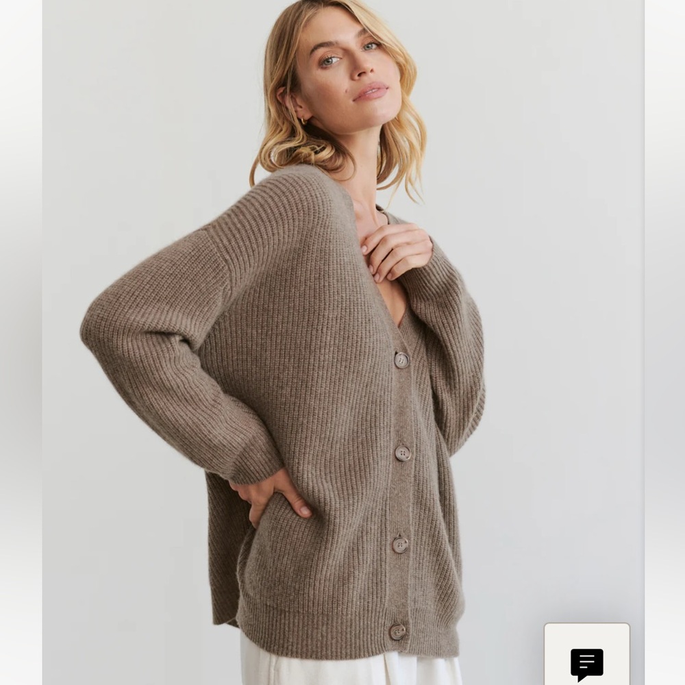 Jenni Kayne Cashmere Cocoon Cardigan XXS Russet